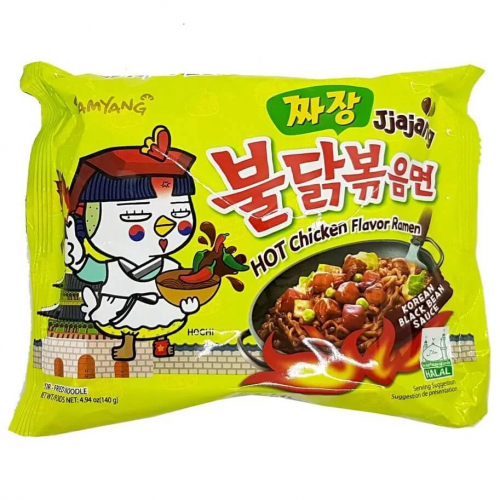 Корейская лапша очень острая SAMYANG Jjajang Buldak Hot Chicken Flavor Ramen 140g (Корея)