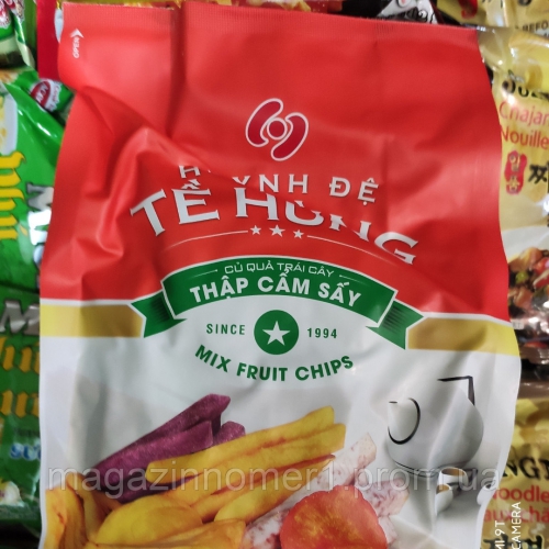 Фруктові чіпси, мікс, 500 г Trái cây thập cẩm sấy Tề Hùng