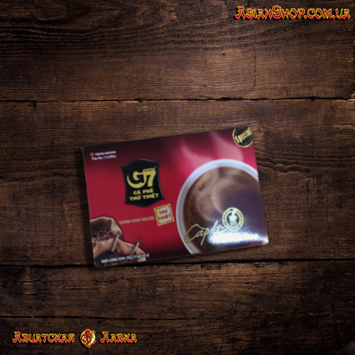 В'єтнамська Чиста чорна розчинна кава G7 Trung Nguen Coffee (15 пакетиків по 2г)