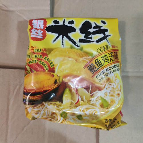 Рисовая Лапша Hezhong Rice Noodle Flavor со вкусом курицы и моллюсков Абалон 105г (Китай) 