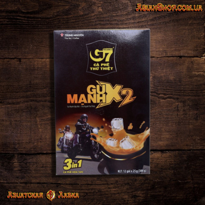 В'єтнамська розчинна кава 3в1 з цукром та вершками G7 Gu Manh x2 300g (12s*25g)