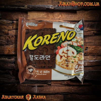 Корейская Лапша Koreno Paldo со вкусом грибов (100 гр) (Корея)
