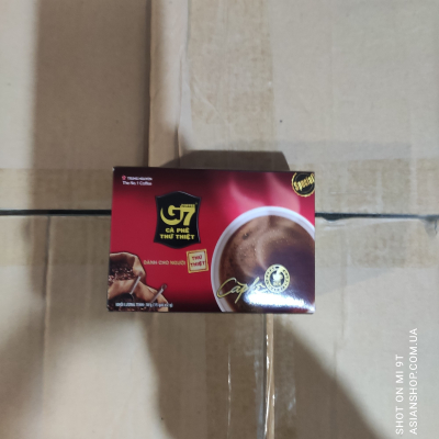 Вьетнамский Чистый черный растворимый кофе G7 Trung Nguen Coffee (15 пакетиков по 2г) 