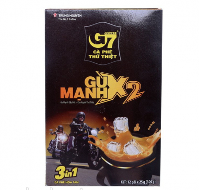 В'єтнамська розчинна кава 3в1 з цукром та вершками G7 Gu Manh x2 300g (12s*25g)