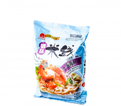 Рисовая Лапша Hezhong Rice Noodle Saefood Flavor со вкусом морепродуктов 105г (Китай)