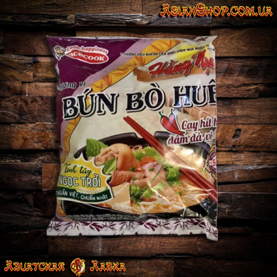 Рисовая лапша быстрого приготовления Bun Gio Hue со вкусом говядины 75г (Вьетнам)