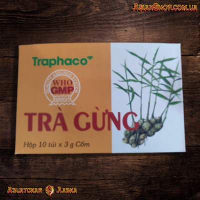 Лікувальний В'єтнамський чай з імбиром розчинний Thông tin Trà Gừng Quế 30г (В'єтнам)