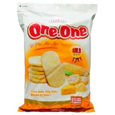 Рисове печиво One-One Gold з кукурудзою та сиром 122г. (В'єтнам)